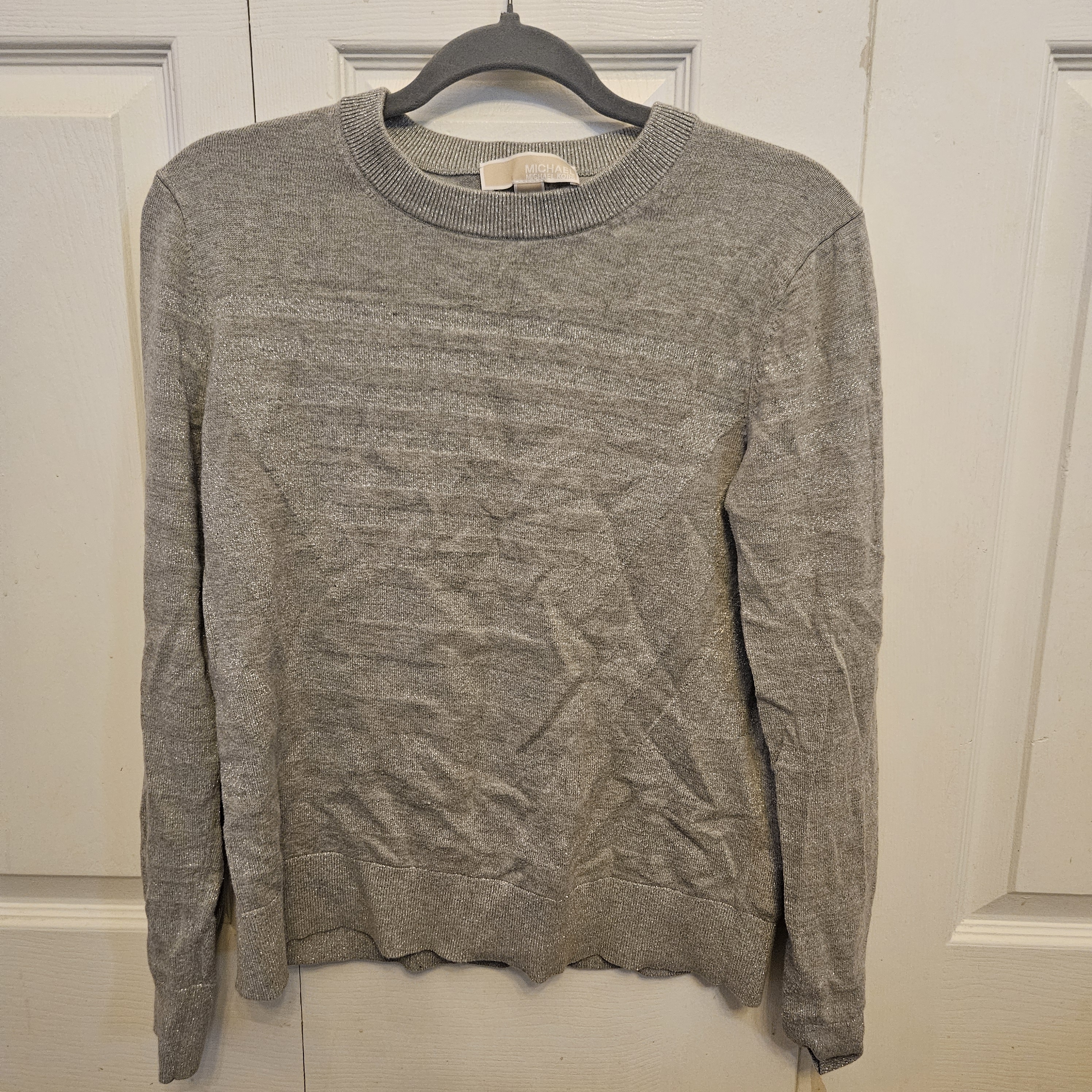 Michael Kors Light Gray Crew Neck Sweater